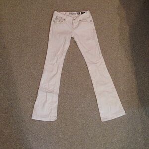 Miss Me Cream Flare Jeans